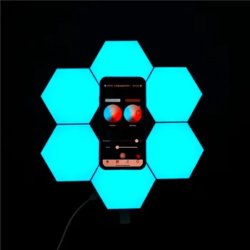 USB, Smart APP Bluetooth Quantum Svetlo LED Honeycomb Uličkou Spálňa Pozadí Spájať Ľahké Kombinácia Spojov LED Nástenné svietidlo