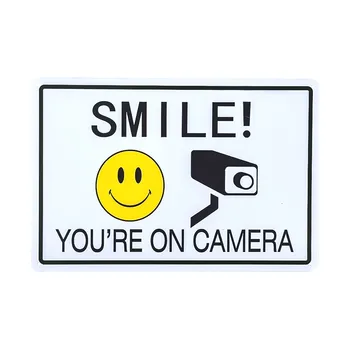 DL--Úsmev Ste Na Fotoaparát Znamenie, Vnútorný/Vonkajší znak kamerový Varovné Príznaky pre Domácnosti a Podnikanie Bezpečnostné Kamery/CCTV
