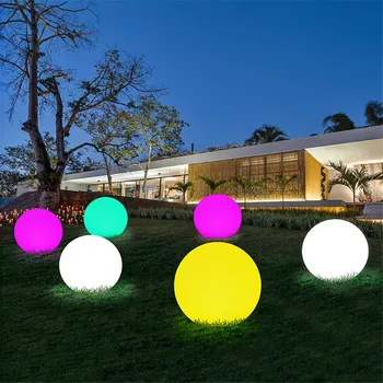 Vonkajšie Nabíjateľná LED Svietiť Loptu RGBW Bezdrôtový Orb Dekor Svetlo Záhradu, Spálňa LED Nočné Osvetlenie, IP65 Vodeodolný Náladu Svetlo