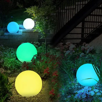 Vonkajšie Nabíjateľná LED Svietiť Loptu RGBW Bezdrôtový Orb Dekor Svetlo Záhradu, Spálňa LED Nočné Osvetlenie, IP65 Vodeodolný Náladu Svetlo