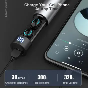 TWS Bluetooth Bezdrôtové Slúchadlá do Ucha 6D Bezdrôtové Stereo Slúchadlá Mini Slúchadlá s Mikrofónom 2600mAh Plnenie Bin Power Bank