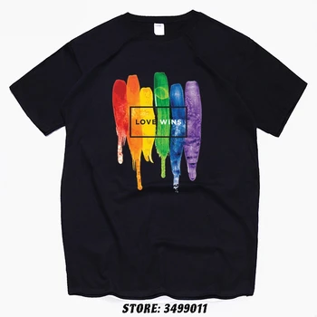 Kupóny Mens Topy T Shirt Hrdosti Lgbt Gay Love Lesbické Rainbow, Tričko Camisas Hombre Estetické T-Shirt Harajuku Muž