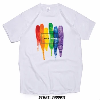 Kupóny Mens Topy T Shirt Hrdosti Lgbt Gay Love Lesbické Rainbow, Tričko Camisas Hombre Estetické T-Shirt Harajuku Muž