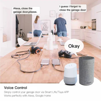 WIFI Garážové brány Otvárač Diaľkový ovládač Smart Home Supprot Alexa Domovská stránka Google Voice Vzdialenej Práce S Tuyasmart Smartlife APP
