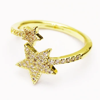 10 kusov Hviezdy nastaviteľné prstene pre ženy zirkón šperky Star prstene pre ženy prstene pre ženy, šperky, doplnky 8185