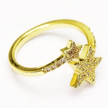 10 kusov Hviezdy nastaviteľné prstene pre ženy zirkón šperky Star prstene pre ženy prstene pre ženy, šperky, doplnky 8185