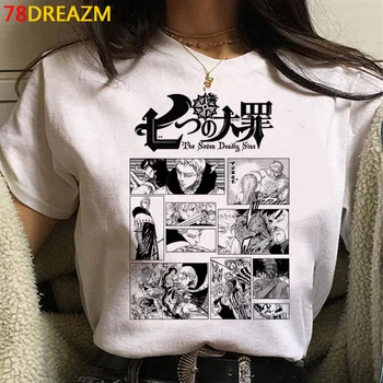 Sedem Smrteľných Hriechov letné top mužský pár pár oblečenie estetické bežné plus veľkosť oblečenie t-shirt kawaii