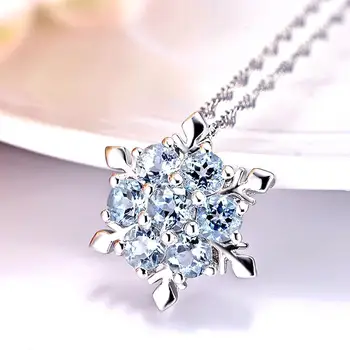 Móda Ženy Crystal Zirkón Snowflake Prívesok Náhrdelník Nové Šperky Deň Roka, Darčeky Pre Valentine ' s Christmas M4K7