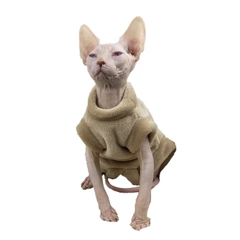Oblečenie pre mačky Sphinx Bezsrstý Flanelové v Teple v Zime Bezsrstá Mačka Štyri-legged Oblečenie Devon Mačky, Pet Oblečenie