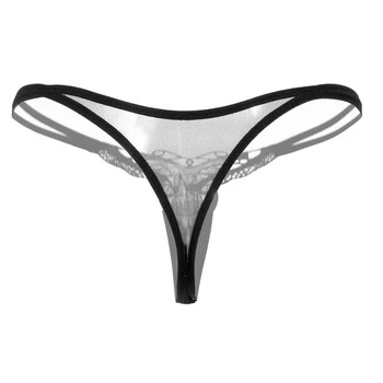 Ženy Motýľ Výšivky Sexy Nohavičky Imitácia Perly G-String Nohavičky Bielizeň Horúce Erotické Spodné Prádlo
