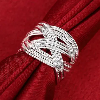 Nové módne 925 Sterling Silver Krúžky Pre Ženy nastaviteľné jemné Retro Svadobné Party lady Vianočné Darčeky vysoko kvalitné Šperky