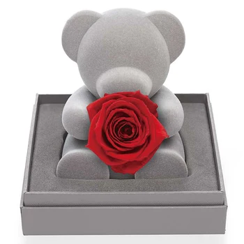 Umelé Kvety, Dekorácie Rosonly Červená Čerstvé Ruže Teddi Medveď s Kvalitu Darčeka pre Milú Valentine Deň Matiek Darček