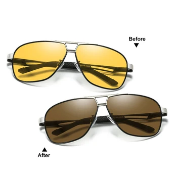 Móda Photochromic Polarizované Slnečné Okuliare Pre Ženy, Mužov Značky Dizajn Chameleon Pre Jazdy Autom Nočné Videnie Slnečné Okuliare Okuliare