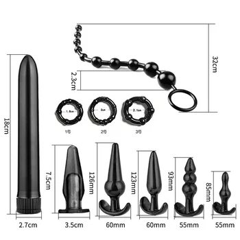 8-10Pieces/Set Godeho Análny Plug Zmes Vibrátor Análny Korálek Zadok Plug Stimulátor Klitorisu Sexuálne Hračky Pre Mužov, Ženy, Sex Produkty