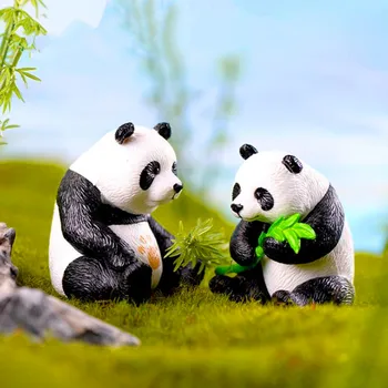 Šťastie Panda Micro Krajiny PVC Remesiel Tvorivé Domov Tortu Ozdoby Živice Dekor Záhradné Dekorácie, Doplnky Šťastie Mačka Figúrka