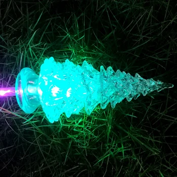 IP65 Vodeodolný Záhradné Solárne Osvetlenie Crystal Vianočný Stromček Vklad Farbu Svetla Zmena Krajiny Osvetlenie LED Lampa Dvore
