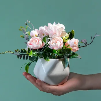 Umelá Kvetina, Keramiky Bonsai Falošné Kvety, Črepníkové Ozdoby Pre Domáce Dekorácie Hotel Garden Dekor