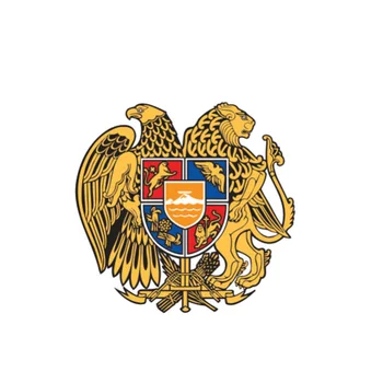 Aliauto Farba Auto Nálepky Tvorivé Arménsko Vlajka erbom Reflexné opaľovací Krém Nepremokavé Odtlačkový PVC,10 cm*9 cm