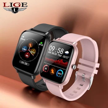 LIGE 2021 Módne Mužov Smart Hodinky Ženy Srdcovej frekvencie, Krvného Tlaku Bluetooth Hovor Sport Sledujte Muži Ženy Nepremokavé Smartwatch Mužov