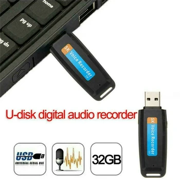 U-Disk Digitálne Audio Hlasový Záznamník Pero, Nabíjačka, USB Flash Disk, Až 32 gb Mini SD TF Vysokej Kvality