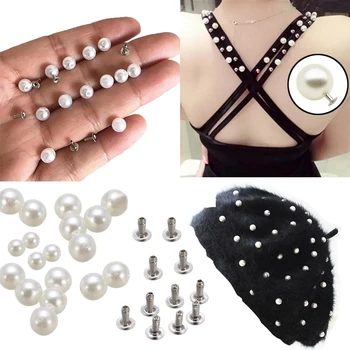 Nové 100ks/set pearl nity tlačidlo pre látky nohavice, klobúk taška topánky remesiel dekorácie DIY domáce odev, príslušenstvo zápisník