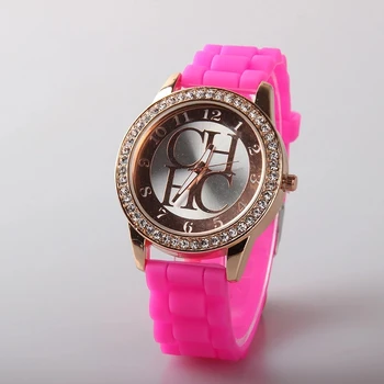 Reloj Mujer 2021 Nové Slávnej Značky Ženy Hodinky Drahokamu Quartz Jelly Šaty Luxusné Silikónové Náramkové Hodinky Hodiny