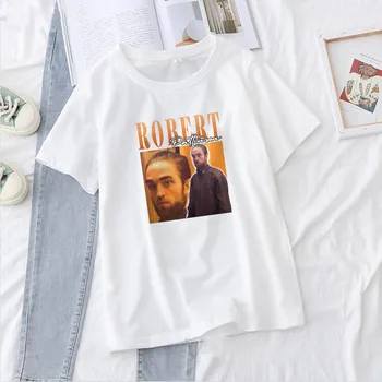 Robert Pattinson Stojí Meme Top Shirt Lete Estetika Grafické Krátky Rukáv Polyester, T Košele Žena Camisetas Verano Mujer