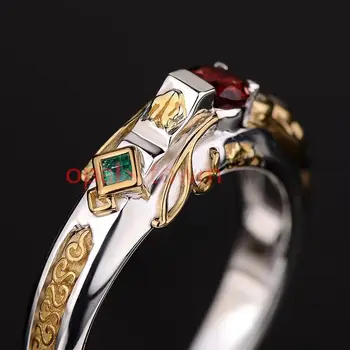 LOL Hra Khada Jhin 925 Sterling Silver Ring Pre Mužov, Prstene, Šperky Narodeninám Darčeky Pre Priateľa Cosplay Príslušenstvo