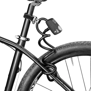 ULAC 110dB Požičovňa Elektronický Zabezpečovací Zámok, jazda na Bicykli Bicykli Ocele Káblový Zámok Proti Krádeži Bicykla Locker Cestný Bicykel Bezpečný Drôt Zámok