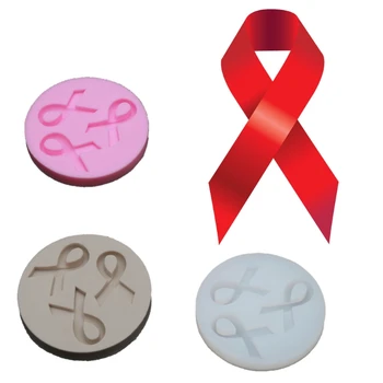 DIY AIDS Povedomie o Rakovine Luk Keychains Silikónové Formy Červenou Stuhou Luku Epoxidové Živice Formy Šperky Výrobu Nástrojov Farby Náhodný