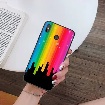 Rainbow umenie farbu maľby LGBT Telefón puzdro Pre Xiao Redmi mi poznámka max 3 5 6 8 9 10 t S SE lite pro Mäkké Silikónové Shell Kryt