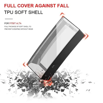 Hodinky puzdro pre Fitbit Alta Náramky TPU Soft All-Around Screen Protector nárazník Pre Fitbit Ace Alta HR sledovať Kryt Prípade