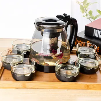 Veľké tepelne odolného borosilikátového skla kanvica transparentné kanvica kvet čaj stanovené všeobecné kanvica office domácnosti nástroje čaj hrnce