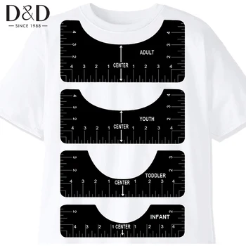 T-Shirt Zarovnanie Pravítko 4Pcs/Set T-Shirt Meracie Pravítko Sprievodca Nástroj na Výrobu Módnych Šitie Centrum Dizajnu Pravítko Dospelých Mládež