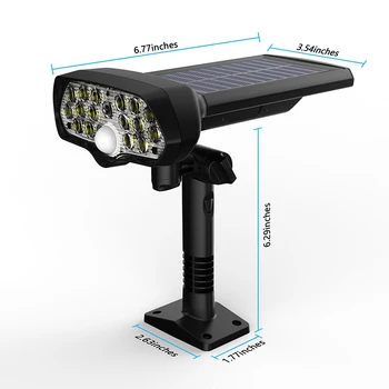 1pc Solárne Nástenné Svetlo Pohybový Senzor LED Svetlomet S Namontované hmoždinky, Skrutky Na Ulici Vonkajšie Osvetlenie