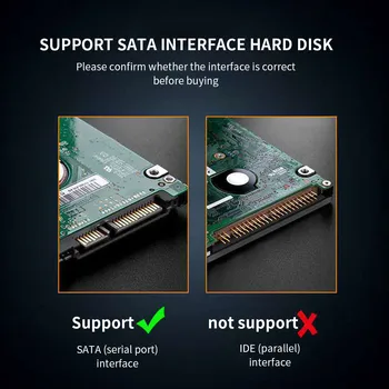 2.5 palcový HDD SSD Prípade, Sata do USB 3.0 Externý Adaptér Kryt Prípade, Podpora Až Prenos Údajov Backup Tool For PC, Notebook