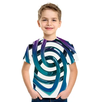 Letné Chlapec T-Shirt 3D Funny T-Shirt Detské Oblečenie Teenager, Oblečenie Detí Top Bežné Kolo Krku 4t-taktné-16t