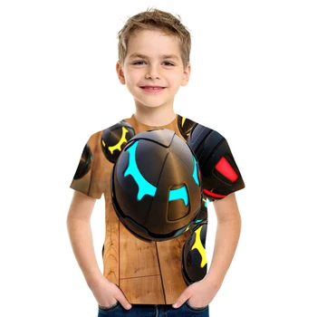 Letné Chlapec T-Shirt 3D Funny T-Shirt Detské Oblečenie Teenager, Oblečenie Detí Top Bežné Kolo Krku 4t-taktné-16t