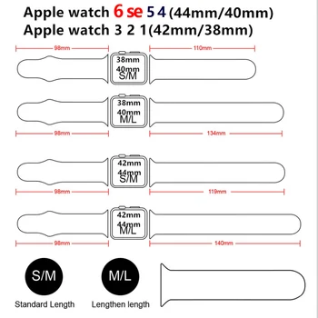 Silikónové Popruh Pre apple Hodinky kapela 44 mm 40 mm 38 mm 42mm 44 mm Gumy watchband smartwatch correa náramok iWatch 3 4 5 6 se band
