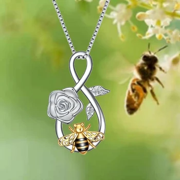 Slnečnica Bee Láska Srdce Prívesok Náhrdelník Vyryté Ste Moje Slniečka Zirkónmi, Šperky, Darčeky pre Ženy