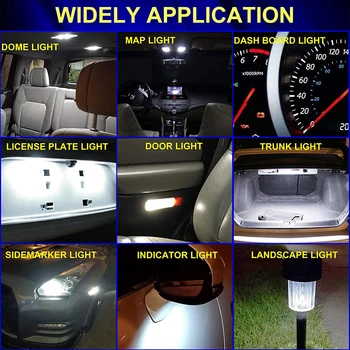 T10 Auto Signálneho Svetla 3030SMD Auto Žiadna Chyba LED Indikátor, Svetlá 12V Čítanie špz Osvetlenie Dverí Bočné Obrysové Zálohy Svetlo