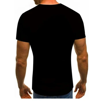 Nové Štýlové pánske 3D Zábavné Vytlačené Hrudníka Vlasy Svalov Krátkym Rukávom Letné T-Shirt Alternatívne Falošné Dve Harajuku Topy