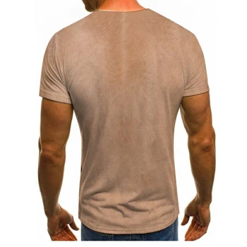 Nové Štýlové pánske 3D Zábavné Vytlačené Hrudníka Vlasy Svalov Krátkym Rukávom Letné T-Shirt Alternatívne Falošné Dve Harajuku Topy