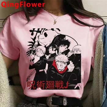 Harajuku Anime Jujutsu Kaisen Yuji Itadori T-shirt Ženy Grafické Kawaii Manga Tričko Streetwear Roztomilý T Shirt 90. rokoch Top Tees Žena