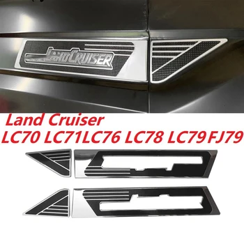 Chrome Strane Znak Nálepky Značky Orezania Kryt pre Toyota Land Cruiser LC70 LC71 LC76 LC77 LC79 FJ70 FJ79 Auto Príslušenstvo