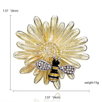 Móda Drahokamu Zvierat Brošňa Včielka Motýľ Jeleň Daisy Kvet Hmyzu Brošňa Pre Ženy, Nádherné Šperky Vianočný Darček