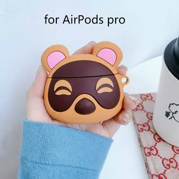 Pre Airpods pro Prípade Cute Animal Crossing Bezdrôtové Bluetooth Slúchadlá Prípade AirPods 2 Slúchadlá Prípade Box Mäkké Silikónové Krytie