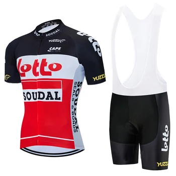 2021 Tímu Lotto Cyklistika Dres Bib Nastaviť MTB Belgicko Cyklistické Oblečenie Rýchle Suché Cyklistické Oblečenie Nosiť pánske Krátke Maillot Culotte