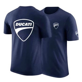 Letné Ducati Logo 2021 Mužov Nadrozmerné T-shirt Pohodlné Unisex Bavlna Hip Hop Móda Top High Street Bežné T-shirt