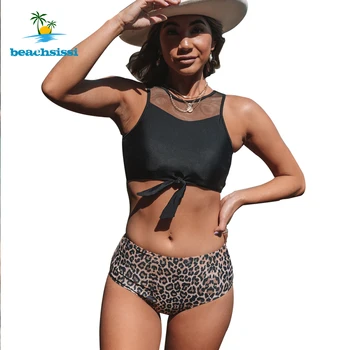 Beachsissi Žien Leopard Bikini Set 2021 Oka Dvoch Kus Plavky Sexi Móda, Plavky pre Letnú Dovolenku plavky